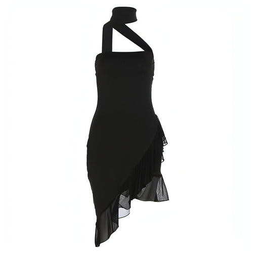 Halterneck Klänning med Off Shoulder-design